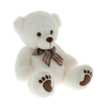 White teddy bear with bow 25cm 2