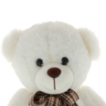 White teddy bear with bow 25cm 5