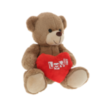 Brown teddy bear with love heart 25cm 3