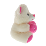 Cream teddy bear with pink heart 20cm 4