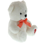 Teddy bear plus cream heart 25cm 2