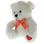 Teddy bear plus cream heart 25cm 3