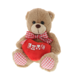 Teddy bear brown heart love 20cm