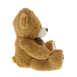 Brown fluffy teddy bear with bow 25cm 4