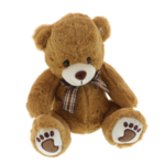 Brown fluffy teddy bear with bow 25cm 5