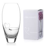 Crystal Vase with Heart Engraved 2