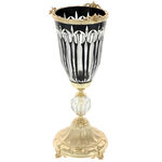 Luxurious black and gold Murano vase 1