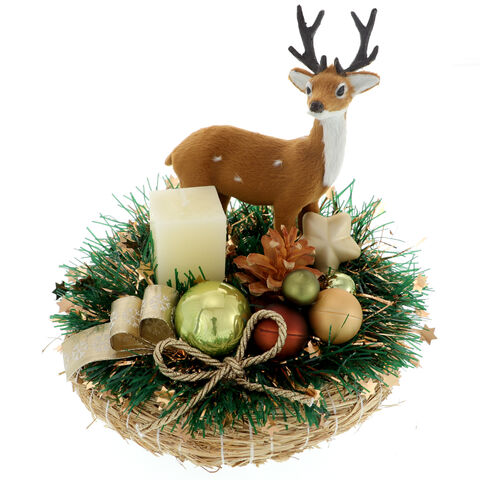 Karácsonyi dekoráció barna szarvassal