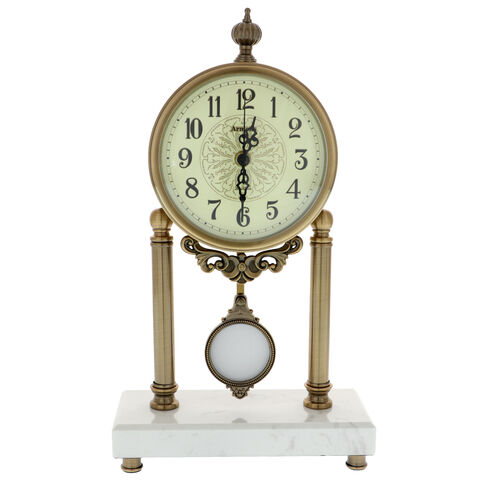 Retro marble pendulum clock