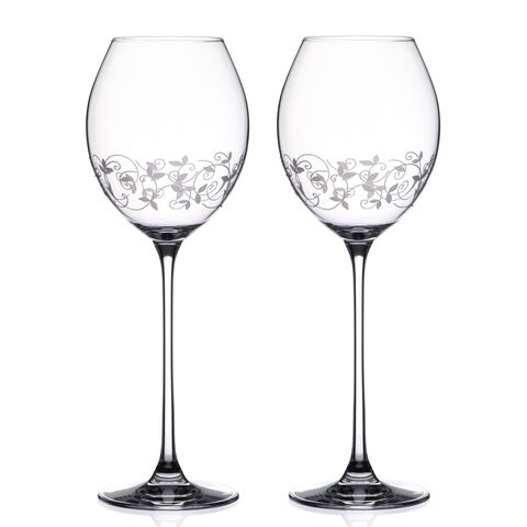 Set of 2 Chrystal Wine Glasses Elegance Arabesque