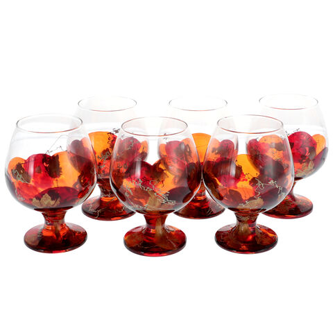Set of 6 Brandy glasses: Orange