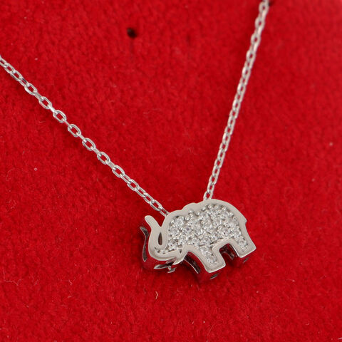 Colier argint talisman elefant