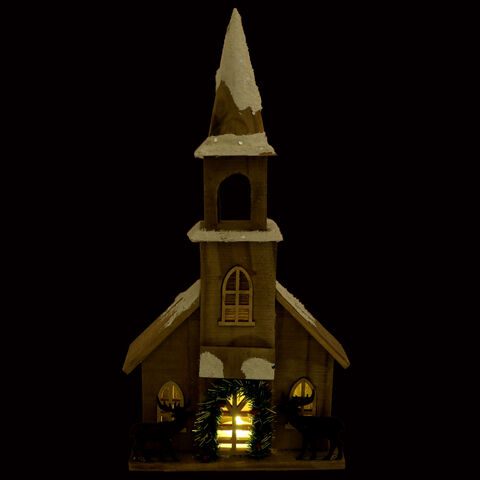 Biserica Lemn Iluminata 38cm