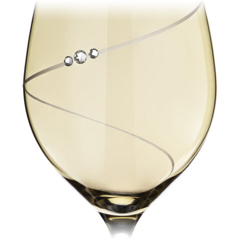 Set 2 Pahare Vin Cristal Amber Silhouette