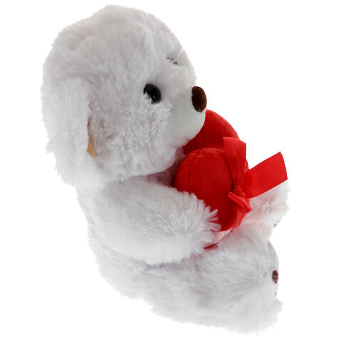 Ursulet plus alb cu inima rosie