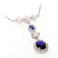 Silver necklace purple royal