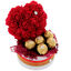 Gift with Roses and Chocolates Chrystal Heart