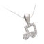 Silver Necklace Music Notes