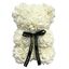 Teddy Bear with White Roses 25 cm