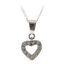 White Heart Silver Necklace