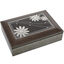 Pearl Effect Jewelry Box with Daisies