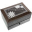 Pearl Effect Jewelry Box with Daisies