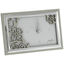 Silver Plated Clock Sweet Flowers