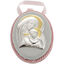 Oval Icon Mother Mary Pink