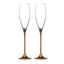 Pahare de sampanie din cristal cu aur Elegance Gold