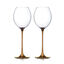 Set of 2 Wine Glasses Elegance Gold