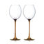 Pahare de Vin din Cristal cu Aur Elegance Gold