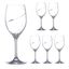 Set of 6 Cristal White Wine Glasses Swarovski Silhouette