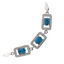 Blue Turquoise Silver Bracelet