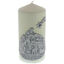 Grey Christmas Candle with Cradle