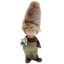 Child figurine with fluffy fur cap