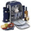 Picnic set in blue polyester backpack