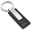 Keyring leather black square