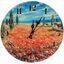 Wall clock Claude Monet: Poppies