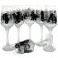 Set of 6 gray painted champagne glasses