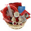 Gift basket Christmas sweets with teddy bear