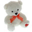 Teddy bear plus cream heart 25cm