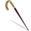 Wood cane copper handle