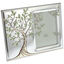 Silver plated photo frame tree of life color