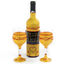 Gold Wine Bottle with Glasses