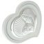 Virgin Mary white heart icon 11cm