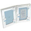 Photo frame with blue bear and foot imprint kit 19cm