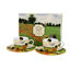 Set of 2 Monet Poppy Field porcelain espresso cups 90 ml