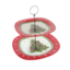 Tiered plate glass Christmas birds 25cm