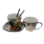 Set of 2 Klimt Kiss Black porcelain cups 250ml