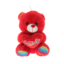 Red teddy bear rainbow heart 20cm